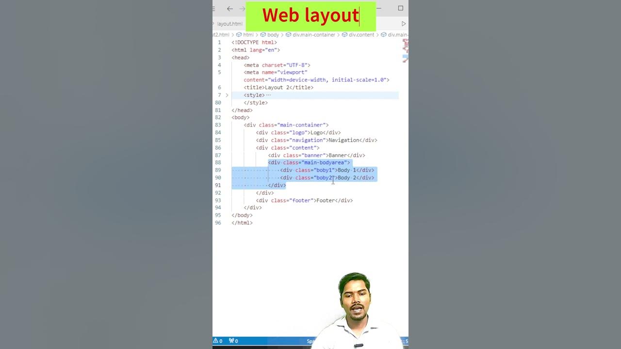 HTML Layouts for web layout practice| Web Developer |practice - YouTube