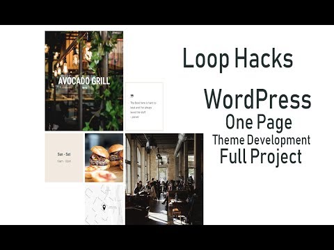 wordpress loop hacks one page theme development full project