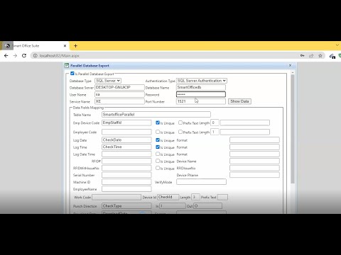 Parallel database setting in smart office software | Third party payroll integration to smartoffice