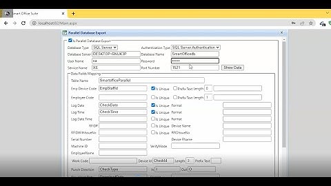 Parallel database setting in smart office software | Third party payroll integration to smartoffice