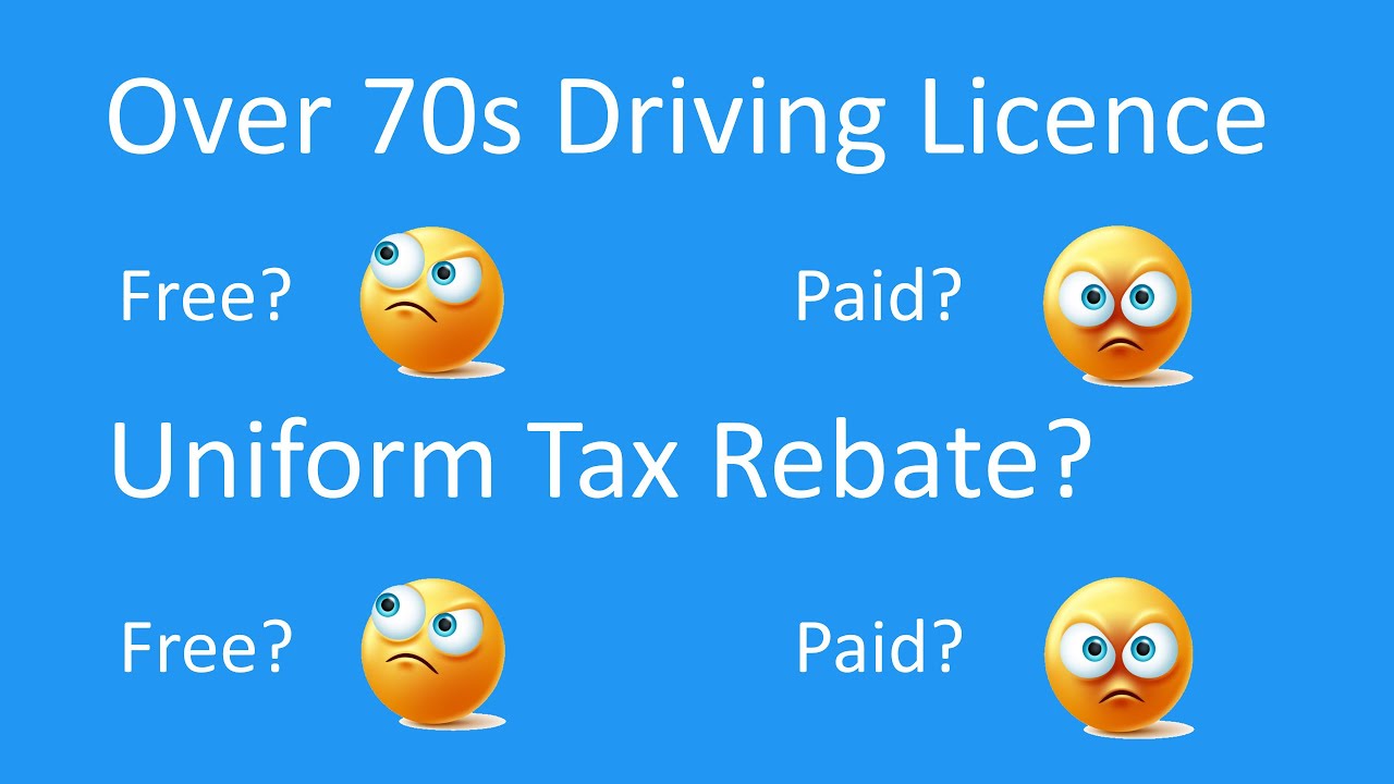 Uniform Tax Rebate And Over 70s Driving Licence Renewal Websites YouTube