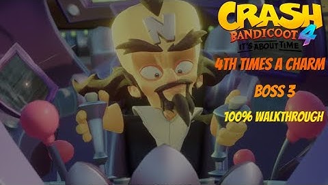 Crash Bandicoot 4 - (Boss 3) 4th Times A Charm - 100% Walkthrough - All Gems - No Deaths