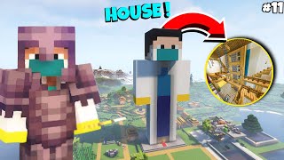 I Build A House Inside My STATUE In Minecraft Survival | Mcaddon Survival Series #11