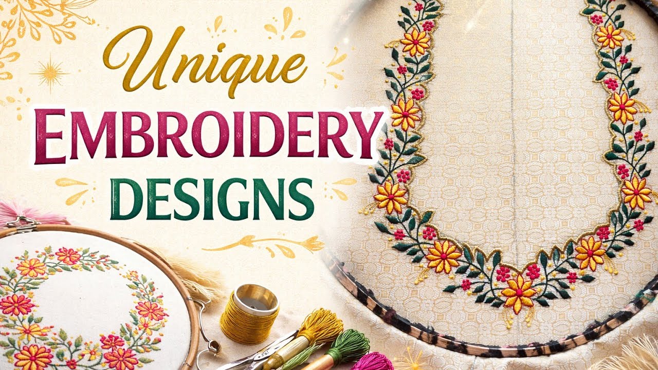 Sunflower pattern 🌻 Beautiful  Machine Embroidery Blouse Design #  Back Neck@uniqueembroiderydesigns