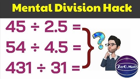How to divide | mental math tricks | Zero Math | In English