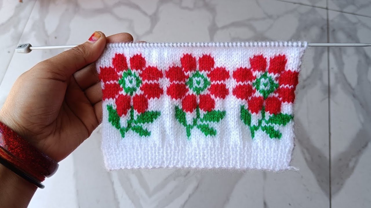 Beautiful Flower Sweater Design