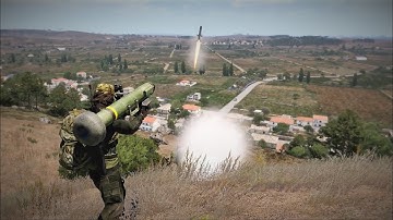 Javelin AT Missile vs Russian vehicles - ARMA 3: Milsim