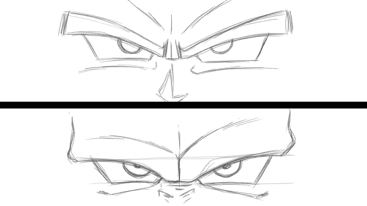 Easy Tutorial How To Draw Eyes In Dragon Ball Z