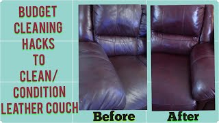 Hi everyone today’s video is about cleaning and i will show you how
to deep clean condition your leather couch using a very simple method:
get two micr...