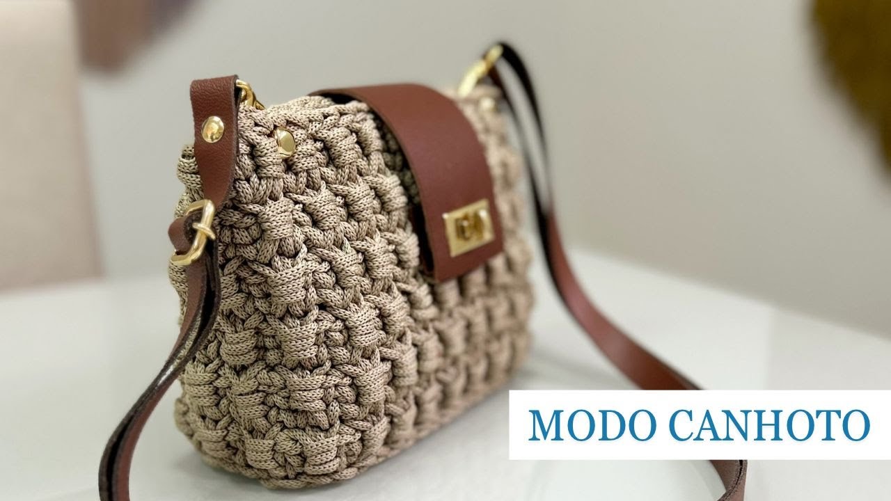 BOLSA de CROCHÊ - padrão lindo e diferente *MODO CANHOTO*