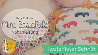 Baby Pullover nähen kostenloses Schnittmuster