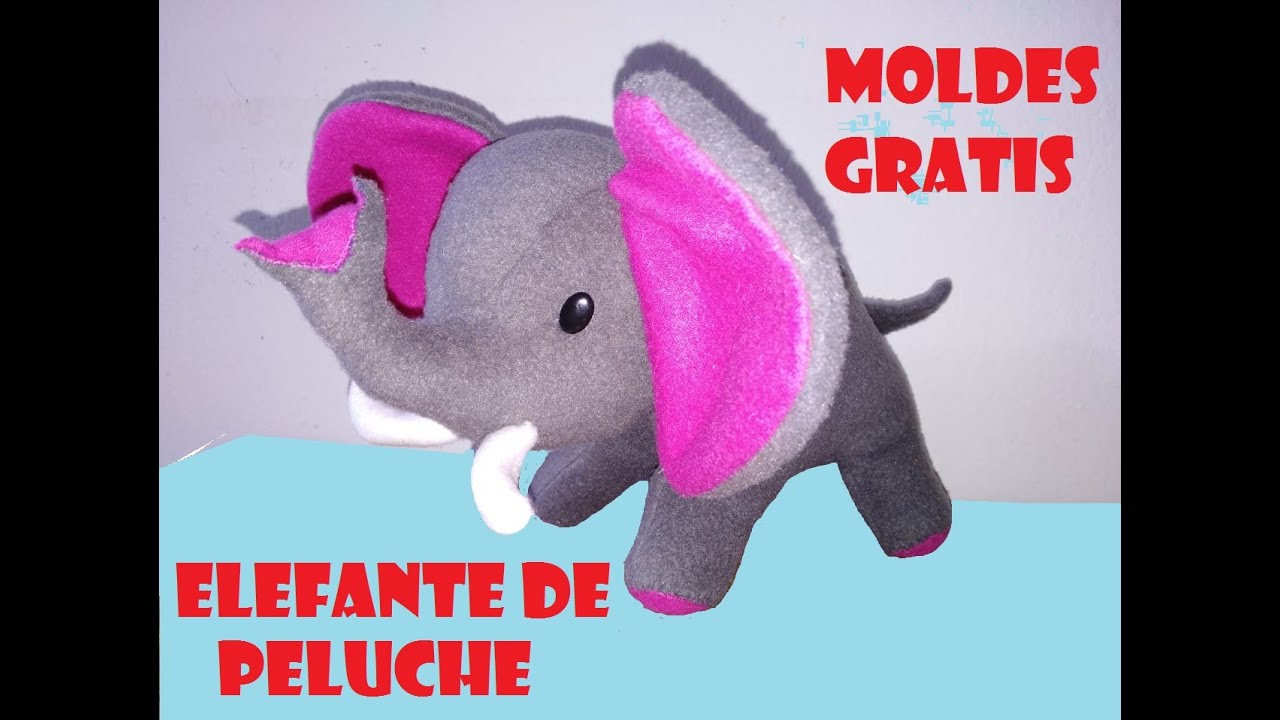 🔴Elefante De Peuluche, Moldes Gratis