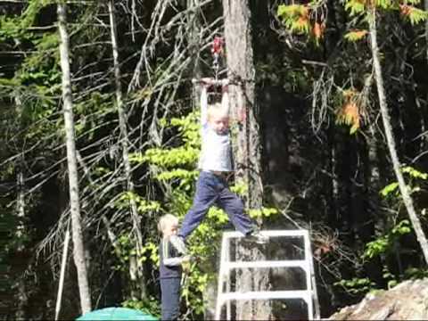 simple backyard zipline youtube