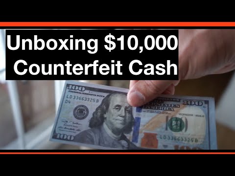 Unboxing $10,000 of counterfeit cash one-hundred dollar bills purchased legally in Istanbul Turkey.