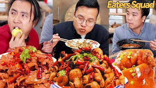 Play games and eat pig intestines丨food blind box丨eating spicy food and funny pranks