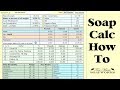 كيفية استخدام SoapCalc صابون العملية الباردة نصائح وحيل 2 