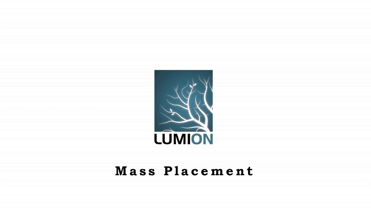 Lumion TIPS and TRICKS - Mass Placement