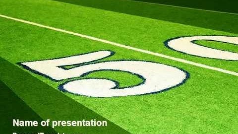 American Football Field PowerPoint Template by PoweredTemplate.com