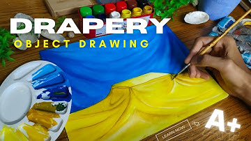 Still life Drapery painting | How to paint drapery | Drawing Exam Tips & tricks A+