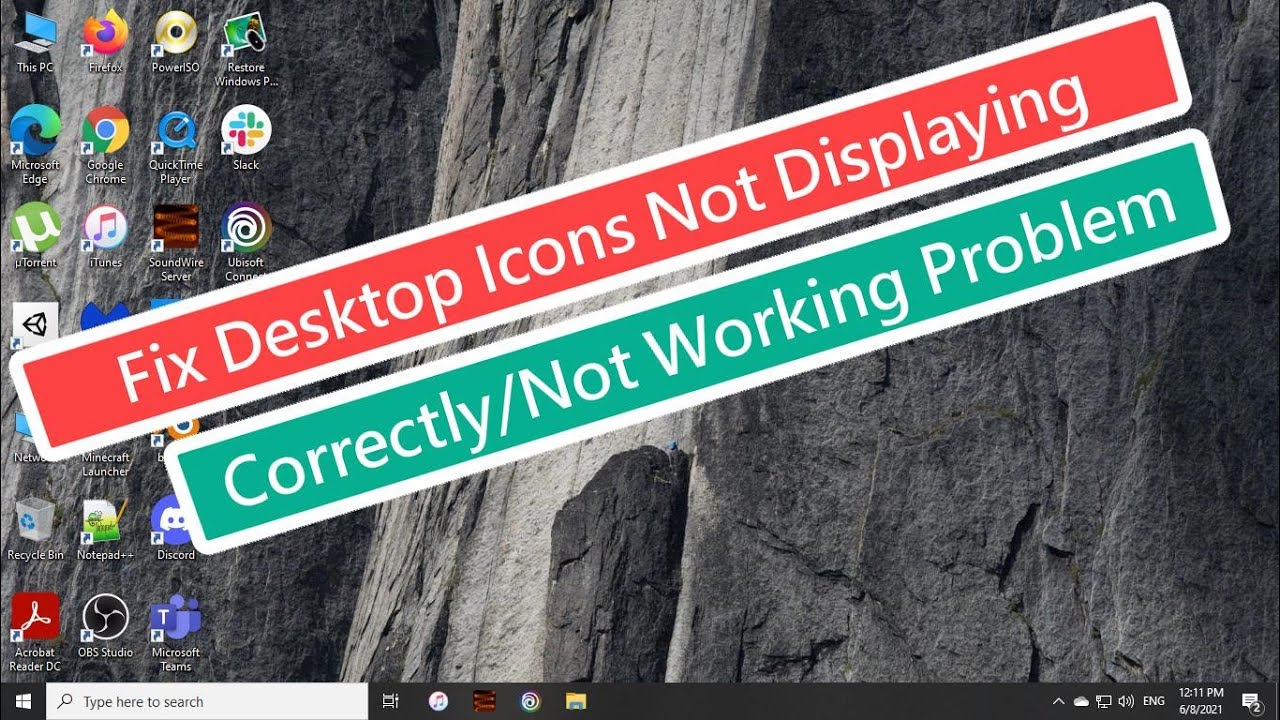 Laptop Home Screen Not Showing Icons