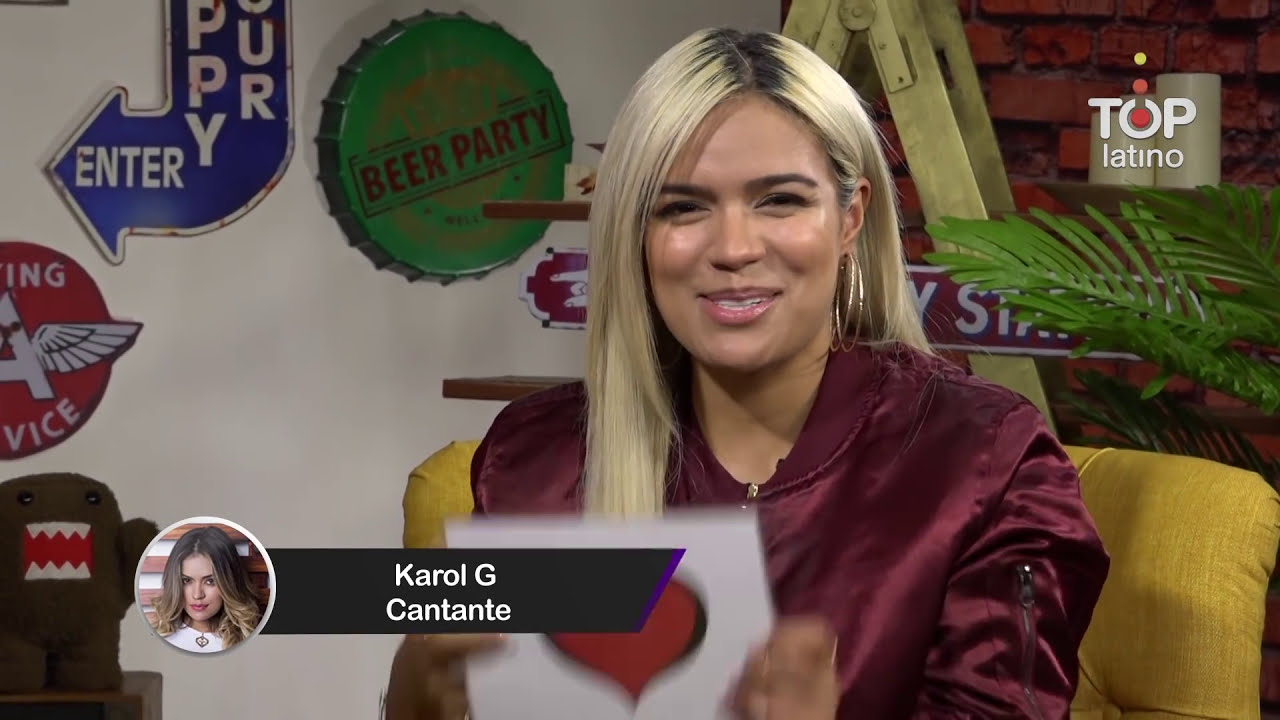 ENTREVISTA A Karol G quien responde preguntas íntimas a Patricia Lúcar de Top Latino