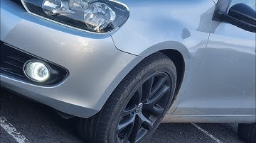 VW Golf MK6 Angel eye DRL/ welcome lights/ fog light install