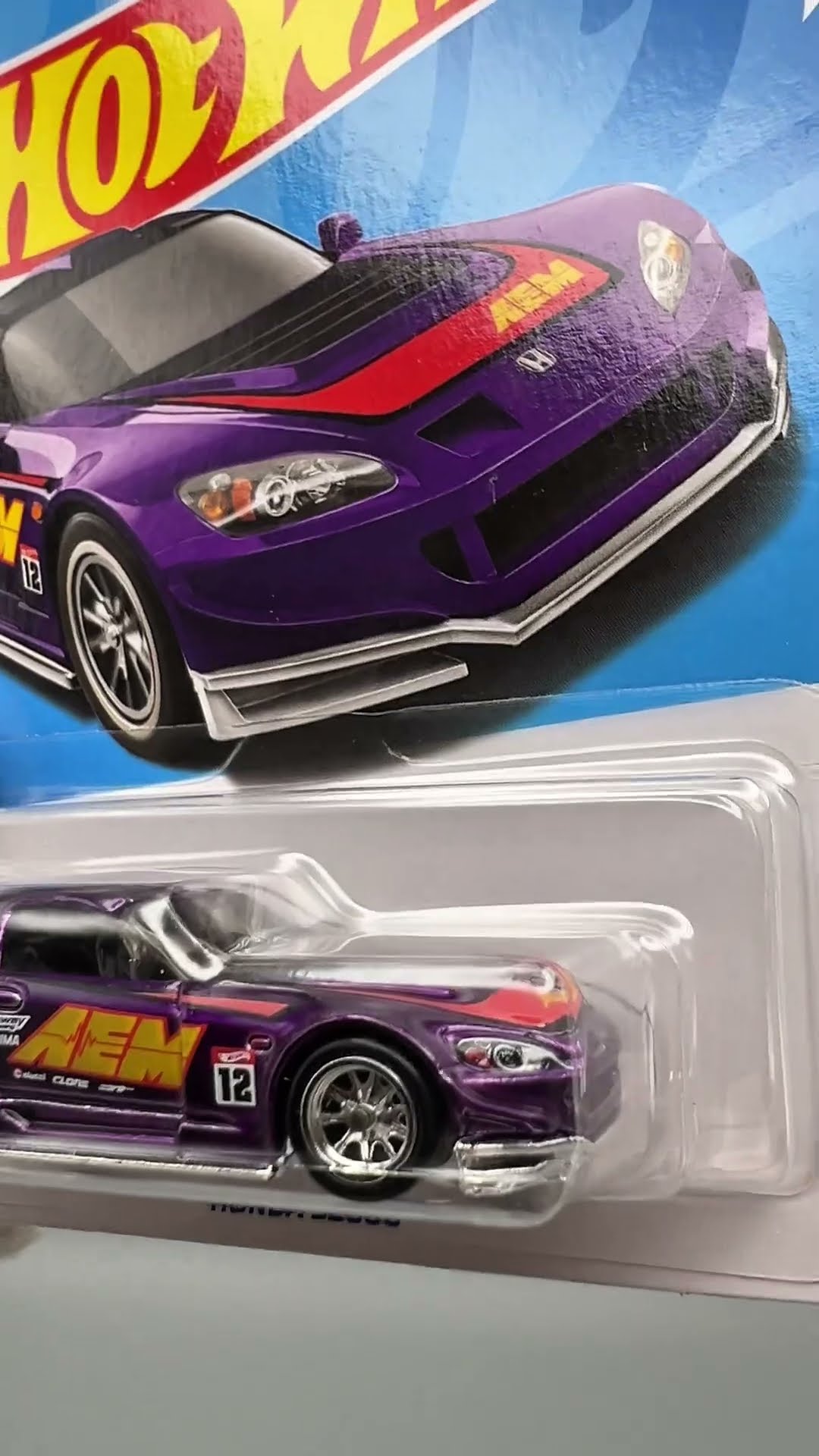 Hot Wheels 1/64 HONDA S2000 AEM #12 (Purple) 