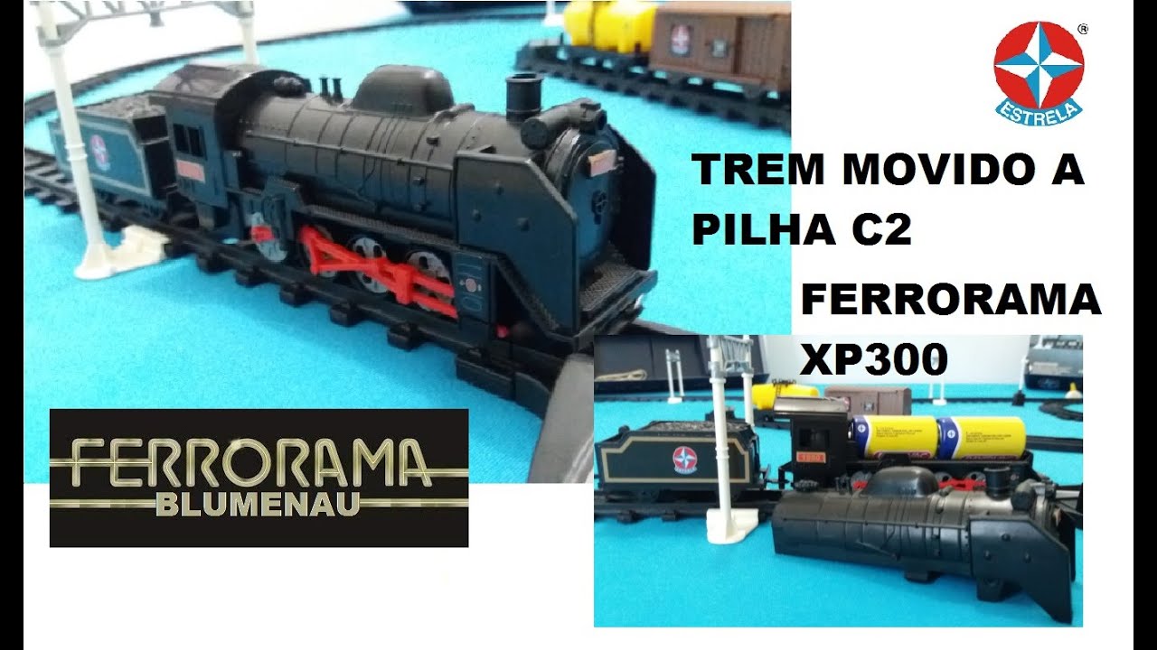 Ferrorama Trem Elétrico À Pilha Locomotiva Trilho E Vagões 