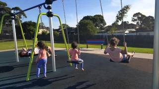 Swing at the park with the cousins