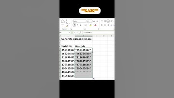 Generate barcodes in excel 💯 #exceltutorial #exceltips #exceltricks #spreadsheets
