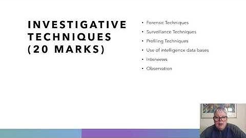 Unit 3 AC1 2 Investigative techniques