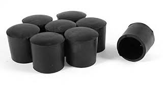 Toogoor 25X30Mm Cone Shaped Furniture Dining Table Foot Covers Protectors Black 8 Pcs