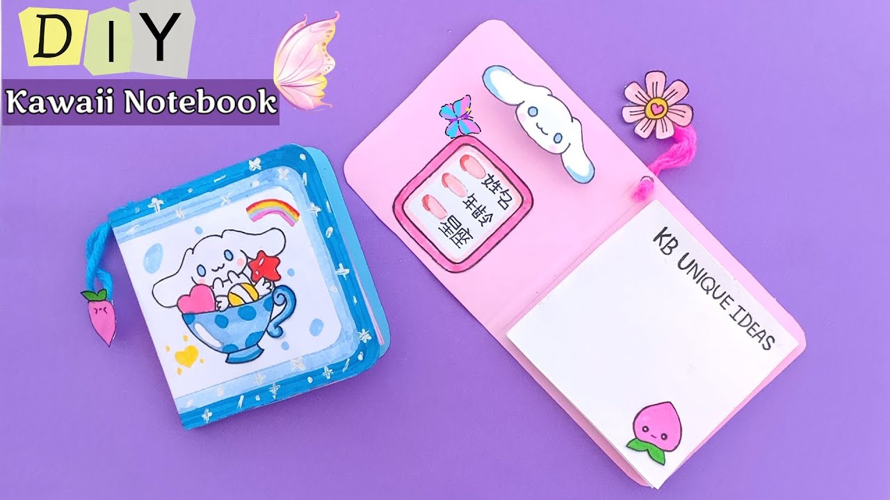 DIY kawaii Notebook | How to make cute kawaii Notepad / Paper craft ...