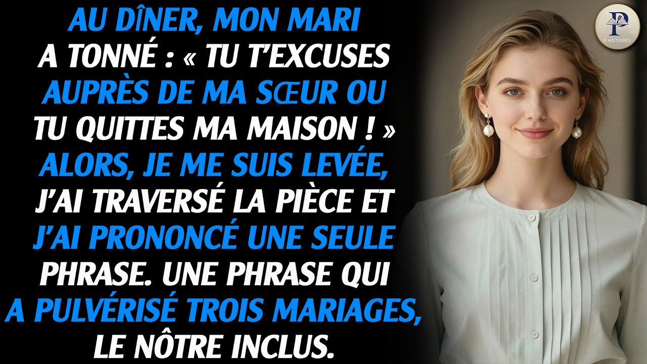 Au dîner, mon mari a crié : 