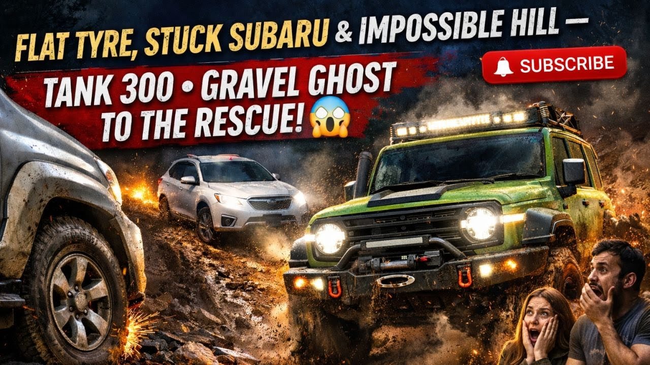 Flat Tyre, Stuck Subaru & Impossible Hill-Tank 300-Gravel Ghost to the Rescue😱 #tank300 #gravelghost