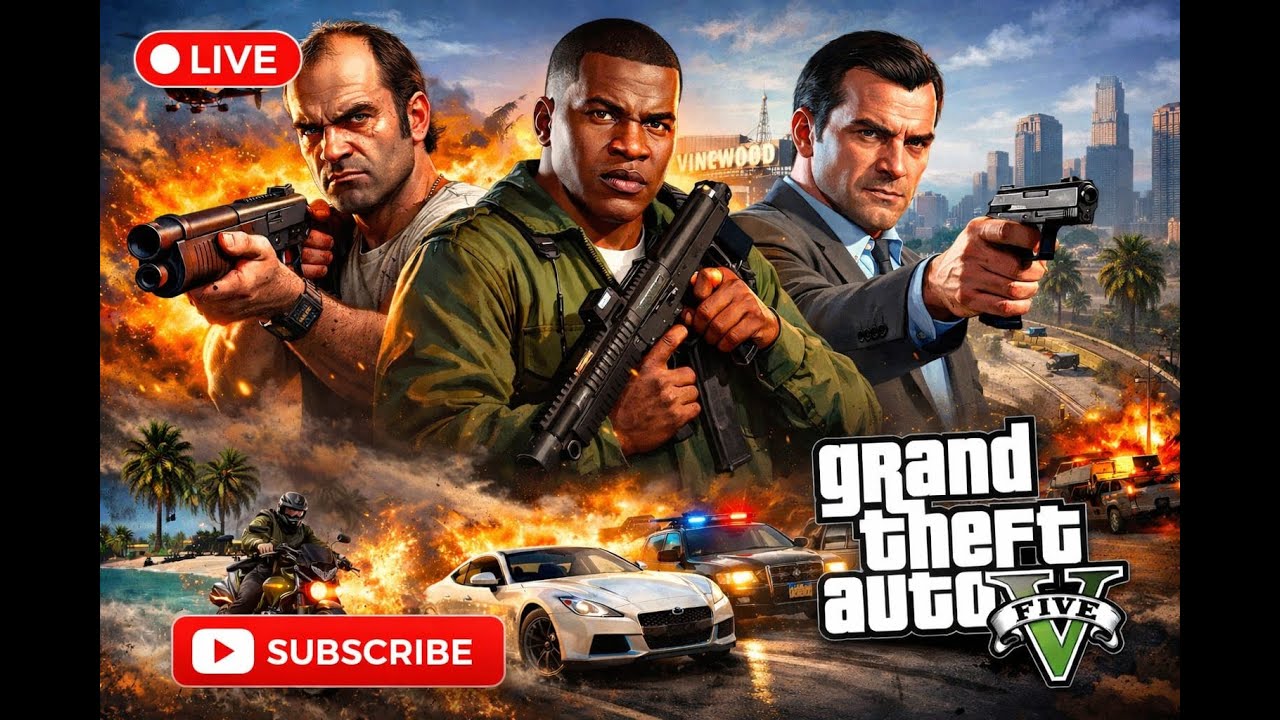 🔴GTA 5 LIVE Full Chaos in Los Santos Explosions Cops Madness Day2 # ...