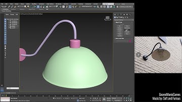 3DS MAX | 3D Modeling Timelapse | Outdoor Store Lamp