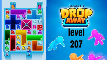 Drop Away level 207 hard level Walkthrough Solution 