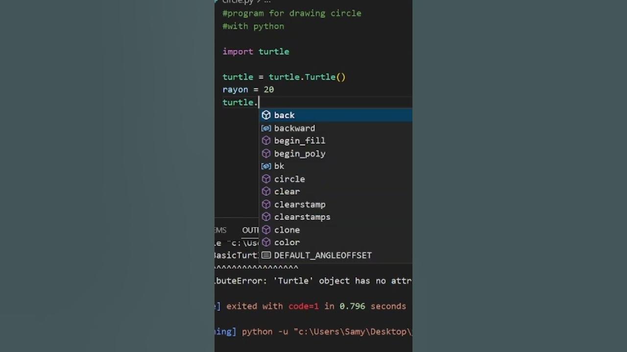 Python tutorial how to draw a circle in just a few lines of code youtube