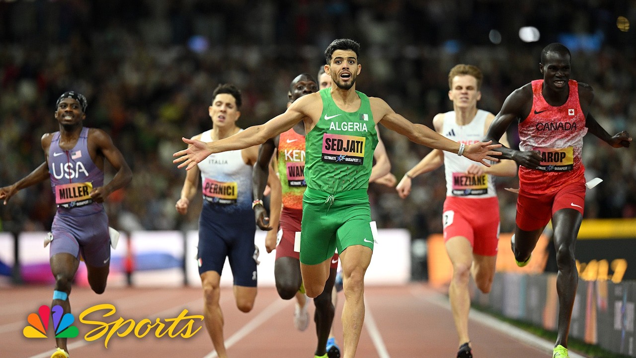 Djamel Sedjati surges past Marco Arop to seize men's 800m title | NBC Sports