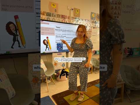 what a spelling/phonics test looks like in my kindergarten classroom 💓🫶🏼 #teacher #kindergarten