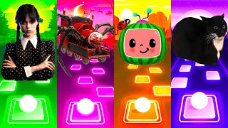 Wednesday  Choo Choo Charles  Cocomelon  Maxwell Cat  Tiles Hop Edm Rush