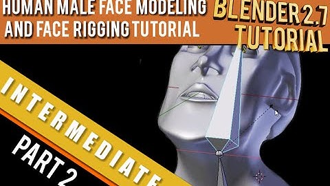 Human Male Face Modeling and Face rigging Part 2 Tutorial in Blender 2.71