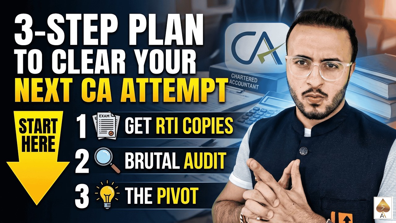 The 3-Step Plan to Clear Your Next CA Attempt 🚀CA Tejas Suchak