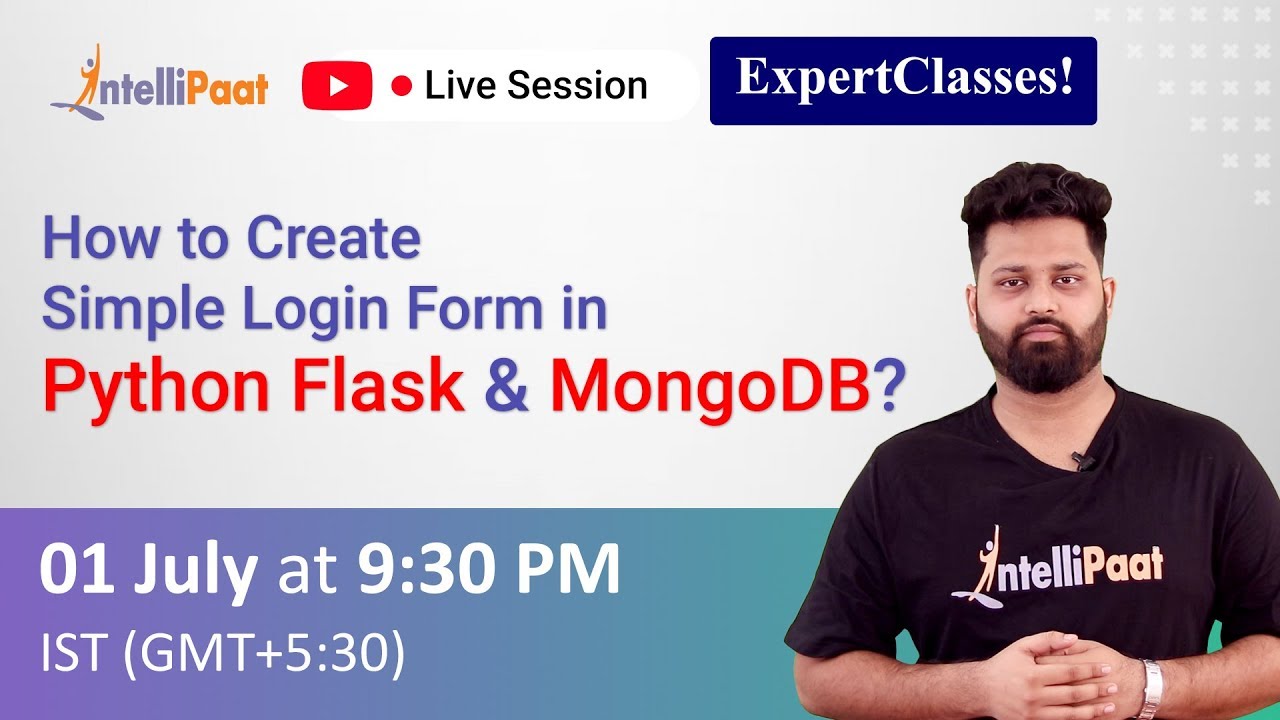 How to Create Simple Login Form in Python Flask & MongoDB | Python Flask Training | Intellipaat