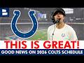 Indianapolis Colts Just Got GREAT NEWS Before The 2026 NFL Schedule Release