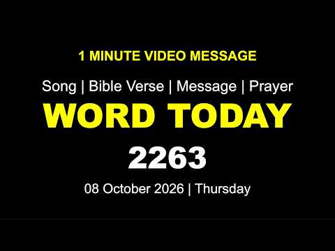 Word Today-2263 | Bro RSV | One-Minute Video Message (Malayalam) | 08 October 2026