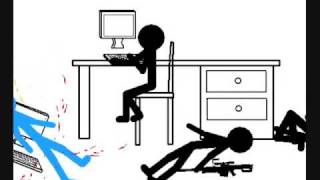 Stick Figure Computer Freak