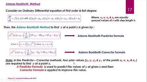 CTY#Module_4#Numerical solution of 1st order ODE#Adams Basforth Method# Method,explanation, problems