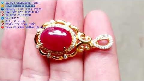 Mẫu mặt dây nữ đính đá ruby tự nhiên [ TG371 ] - 0921400999 - Đá Quý Trungroup